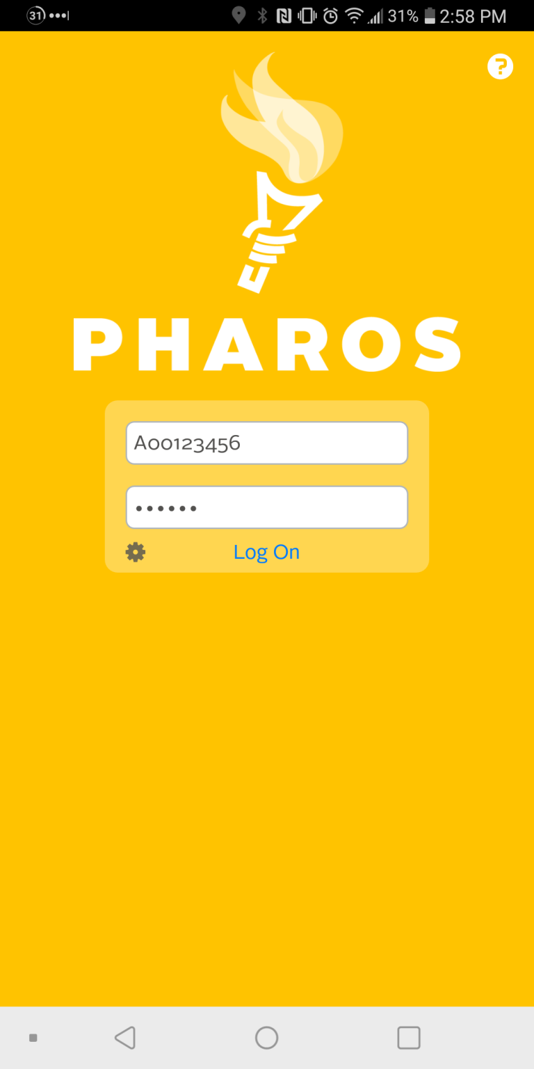 Pharos Android login